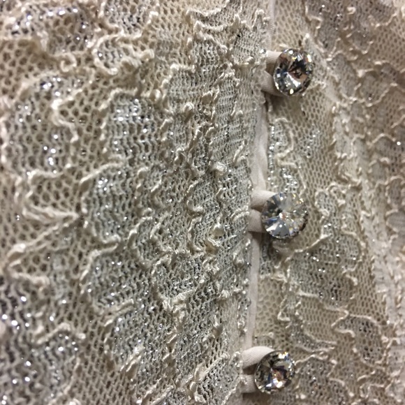 2pc long silky & sparkling evening dress - Picture 4 of 8